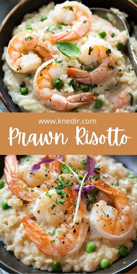 Elevate your dinner game with this creamy and flavorful Prawn Risotto 🦐. Loaded with tender prawns and perfectly cooked Arborio rice, this dish is ideal for date night or a fancy meal at home. 🍚 This risotto recipe is easy to follow and guarantees a restaurant-worthy dish! Save this Pin and bring a touch of gourmet to your kitchen. Click to discover the step-by-step guide and impress your guests! #PrawnRisotto #SeafoodLovers #RisottoRecipe #GourmetMeals #EasyRecipes #DinnerInspo Seafood Risotto Recipes, Prawn Risotto, Baked Shrimp Recipes, Seafood Risotto, Dinner Games, Risotto Recipe, Shrimp Recipes For Dinner, Baked Shrimp, Arborio Rice