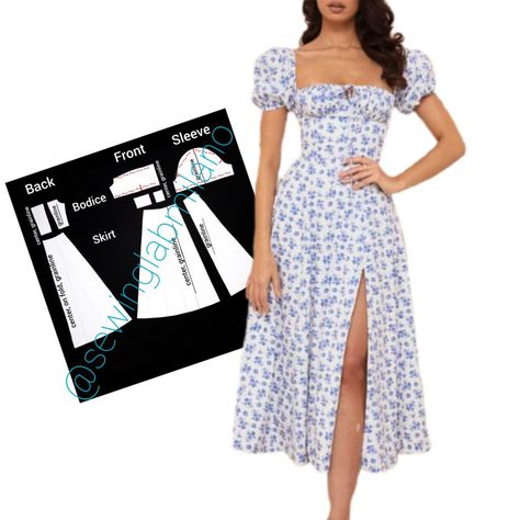 Summer Dresses Pattern Sewing, Milk Maid Dress Pattern Free, Summer Dress Patterns Sewing, Milkmaid Dress Pattern, Fashion Sewing Pattern Tutorials, Summer Dress Patterns Free, Diy Dress Pattern, Summer Dress Sewing, Dress Patterns Diy