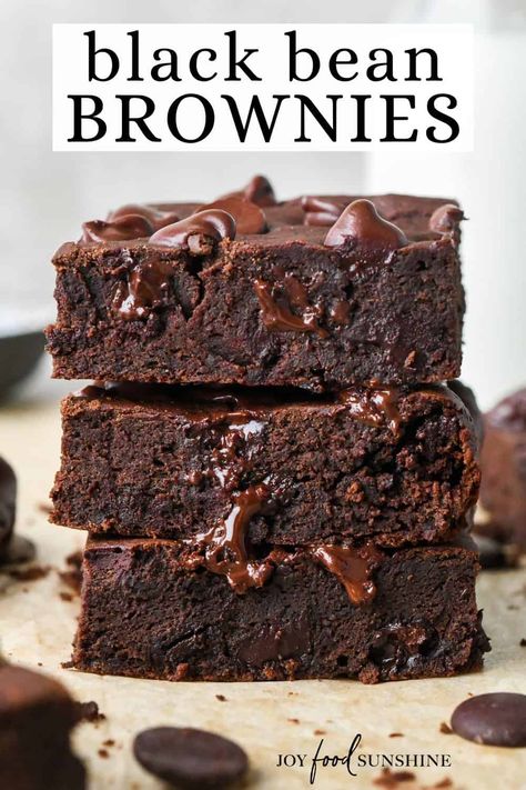 Black Bean Brownies Box Recipe, Black Bean Brownies Healthy, Veggie Brownies, Easy Healthy Dessert, Sugar Free Brownies, Brownie Recipes Healthy, Black Bean Brownies, Black Bean Recipes, Bean Brownies