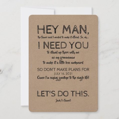 Groomsman Proposal Funny, Diy Groomsmen Gifts, Groomsman Invite, Asking Groomsmen, Groomsmen Boxes, Groomsmen Invitation, Groomsman Card, Groomsman Proposal, Groomsmen Proposal Gifts