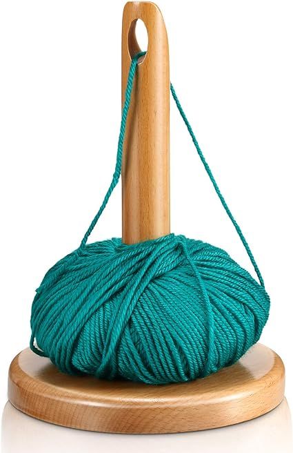 Amazon.com: Wood Yarn Holder for Knitting Crochet Wooden Frame with Hole in The Middle, Prevent Yarn Tangling, Winding and Dispensing Accessories, Presents for Craft Lovers Yarn Winder, Yarn Holder, Free Yarn, Thread Holder, Yarn Storage, Yarn Thread, Wool Balls, Craft Lovers, Yarn Ball