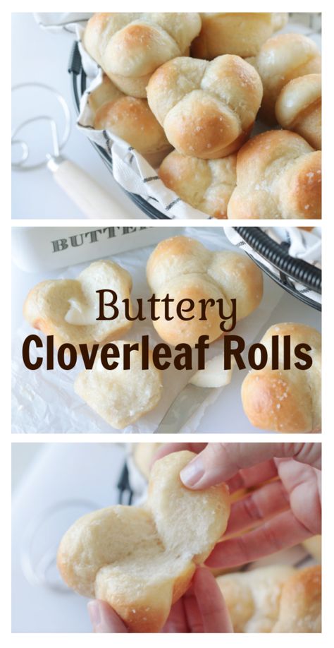 Clover Rolls From Frozen Dough, Clover Dinner Rolls, Irish Dinner Rolls, Flaky Dinner Rolls, Braided Rolls, Clover Rolls Recipe, Clover Rolls, Cloverleaf Dinner Rolls, Clover Leaf Rolls