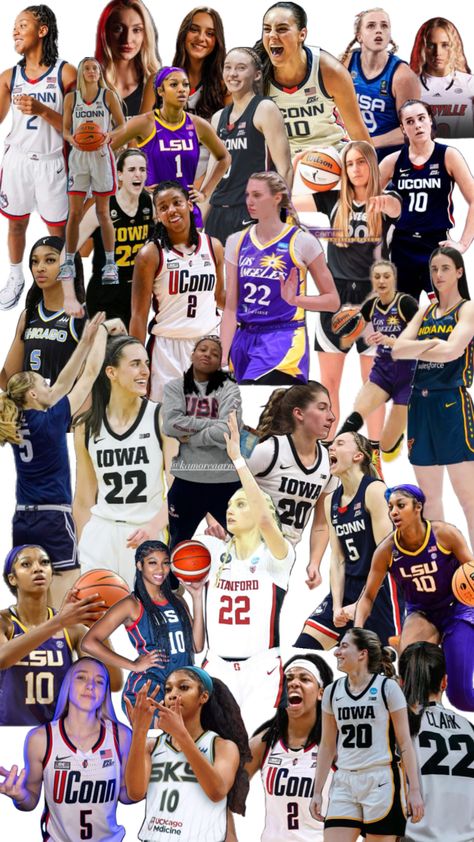 WNBA Players Wallpaper🏀💖 Players Wallpaper, Wnba, Basketball Players, Basketball, Collage