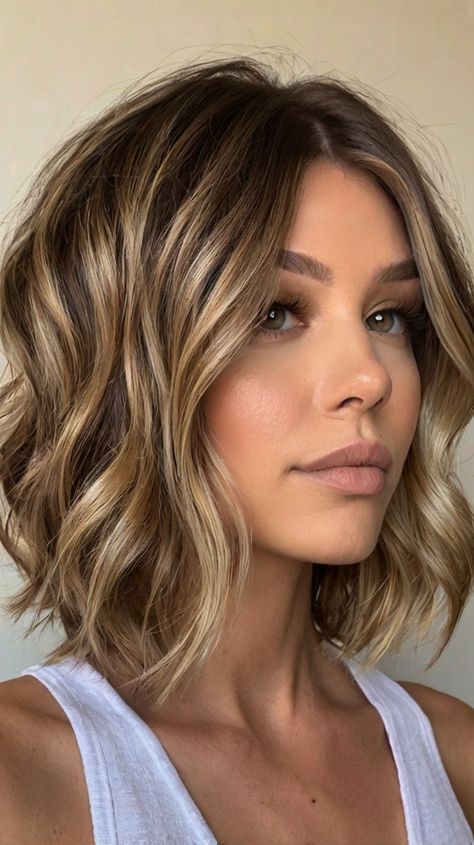 💫🦋 Sophisticated Fall Hair Color Trends Brown Hair Colors with Blonde Highlights Inspiration 💫 Fall Hair Colors Short Hair, Brown Hair Colors With Blonde, Hair Colors With Blonde, Brown Hair Color With Blonde Highlights, Highlights Inspiration, Brown With Blonde, Balayage Bob, Brown With Blonde Highlights, Fall Hair Color Trends