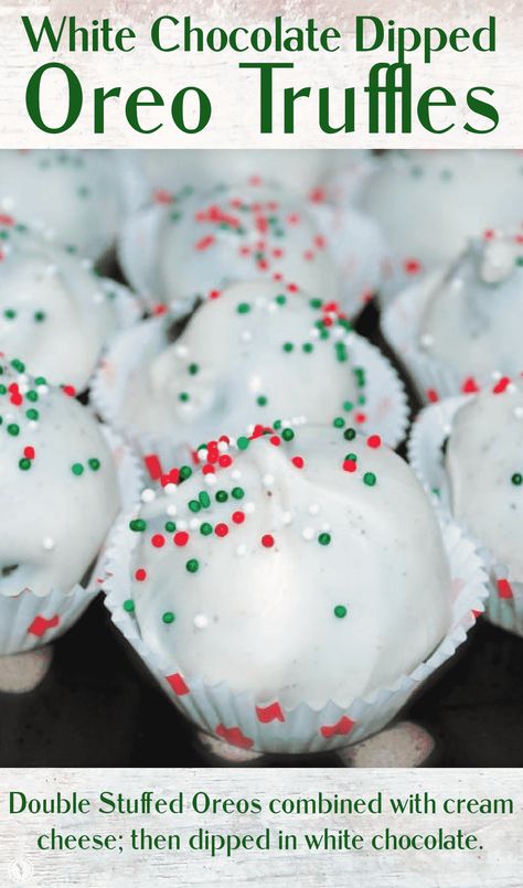 Oreo Truffle Balls, Truffle Balls, Oreo Truffle, Christmas Cookie Exchange Recipes, Oreo Truffles Recipe, Chocolate Dipped Oreo, Peppermint Cake, Cookie Exchange Recipes, Truffles Recipe