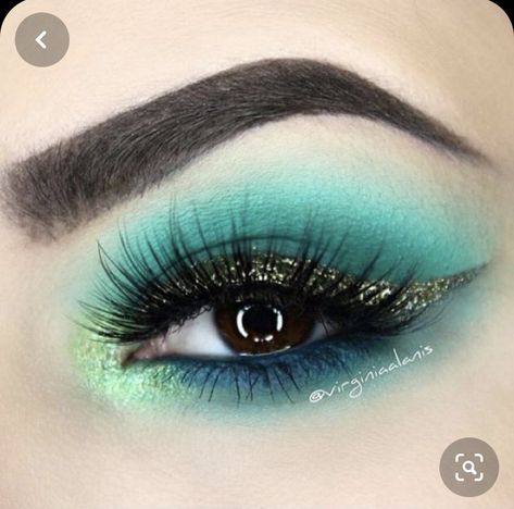 Mermaid And Sailor Costume, Mermaid And Sailor, Metallic Eye Makeup, 2021 Makeup, Sailor Costume, Glitter Shadow, Art Eyes, Makeup Favorites, Fantasy Genre