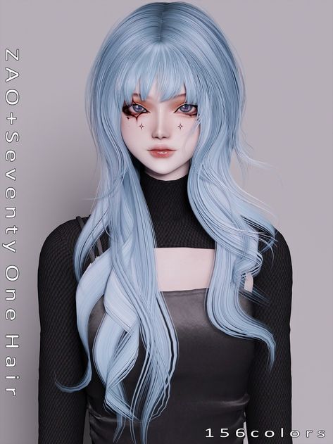 [ZAO]Seventy One Hair | Patreon Sims 4 Guide, Sims 4 Hair Male, Ts4 Hair, Mod Hair, Sims 4 Alpha, Sims 4 Anime, Y2k Hair, Sims 4 Cc Hair, The Sims Mods