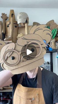 Making A Puppet, Cardboard Projects For Kids, Card Board Craft Ideas, Cool Cardboard Crafts, Card Board Crafts, Cute Cardboard Crafts, Things To Do With Cardboard, Puppets For Kids To Make, Things To Make Out Of Cardboard