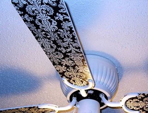 painting ideas for ceiling fans, decorating ideas and creative ceiling designs Ceiling Fan Redo, Ceiling Fan Diy, Ceiling Fan Update, Modern Interior Decorating, Ceiling Fan Art, Old Ceiling, Ceiling Fan Makeover, Decoupage Ideas, Ceiling Fan Blades