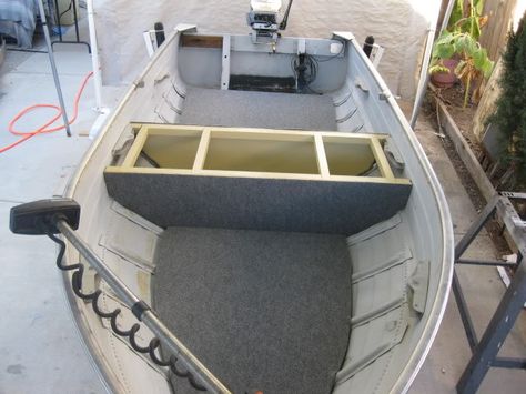 1968 12' foot Mirrocraft aluminum boat mod Page: 1 - iboats Boating Forums | 359418 Fishing Boats Ideas, Boat Flooring Ideas, Jon Boat Fishing, Jon Boat Project, Boat Remodel, Boat Bookcase, Boat Modifications, Jon Boat Modifications, Duck Boats