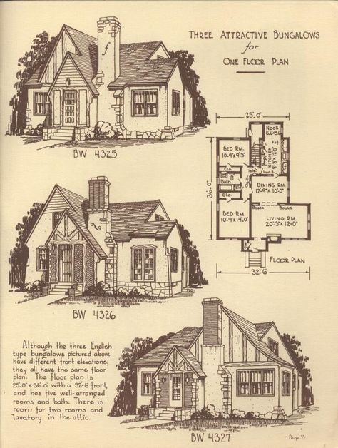 Cottagecore House Plans, Cottage Floor Plans One Story, Ts4 House Ideas, Bungalow Pictures, Cottage Layout, Mysterious House, Old House Plans, 1 Story House, Storybook Homes