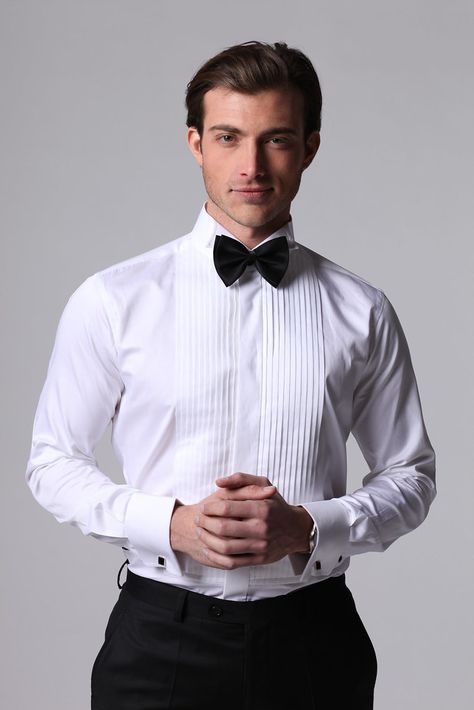 Custom Tailored Shirts by Modern Tailor From $19.95 moderntailor.com Black Tuxedo Suit, Modern Tailor, Dress Pants Outfits, White Tuxedo, Mens Formal Wear, Men Stylish Dress, Tuxedo Shirts, Tuxedo Suit, Black Tuxedo