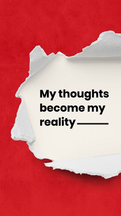 My thoughts become my reality Instagram story template | premium image by rawpixel.com / Baifern Torn Paper Background, Paper Rip, Aspiration Quotes, Thought Wallpaper, Quote Template Design, Cheer Up Quotes, Storytelling Techniques, Quote Template, Paper Background Texture