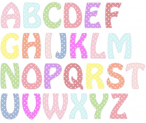 Alphabet Letters Pastel Colors Free Stock Photo - Public Domain Pictures Alphabet Letters To Print, Polka Dot Letters, English Alphabet Letters, Alfabet Letters, How To Teach Kids, Alphabet A, Alphabet Clipart, Letters For Kids, Upper And Lowercase Letters