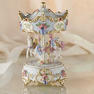 Carousel Musical, Antique Carousel, Carousel Music Box, Anting Manik, Music Box Vintage, Musical Box, Music Boxes, Carousel Horses, Princess Aesthetic