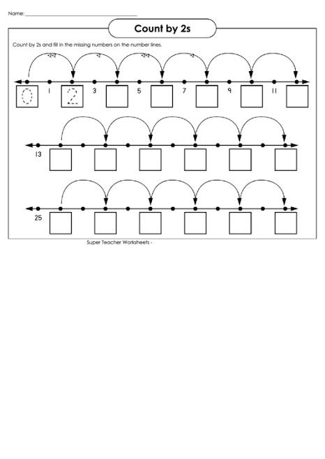 Counting By 2s Activities, Count By 2s, Number Line Worksheet, Skip Counting By 5, Skip Counting Worksheets, Skip Counting By 2, Counting In 2s, Counting By 10, Counting By 2's