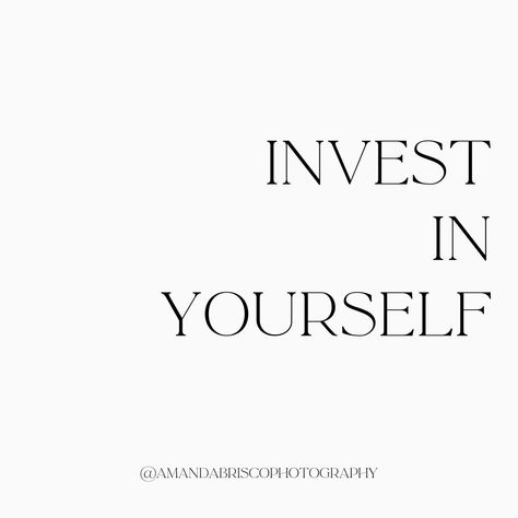 INVEST IN YOURSELF So many of us are spending countless hours & money on our businesses, but what are we doing for ourselves? Investing in ourselves doesn't necessarily mean spending money. It can be as easy as setting boundaries, creating a schedule that doesn't run you into the ground, taking time off. For me, it's making sure my diet & exercise are on track. If my mind isn't right, if I'm not taking care of myself, my business isn't right. What does investing in yourself mean to you? Spend Money Quotes, I Take Care Of Myself Quotes, Good With Money, Spending Time With Yourself, Invest In Yourself Wallpaper, Invest On Yourself, Start My Own Business Vision Board, Mind My Business, Invest Vision Board