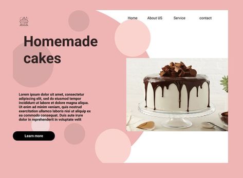 Website design for ordering cakes Cake Website Design, Cute Website Design, Cake Website, Cute Website, Design Cake, Order Cake, Bakery Design, Landing Page Design, Homemade Cakes