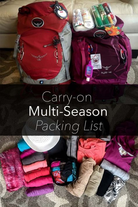 Mom and Dad Carry-on Packing List for Multi-Season Travel Long Term Travel Packing, Carryon Packing, Travel Packing List, Carry On Packing, Long Term Travel, Checked Luggage, Vacation Packing, Packing List For Travel, Travel Packages