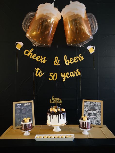 Cheers And Beers Dessert Table, Cheers And Beers Birthday, Events Theme, Surprise 30th Birthday, Beer Cheers, Event Themes, 30th Birthday, 40th Birthday, Dessert Table