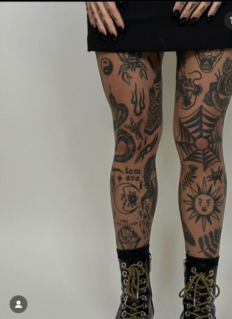 Patch Work Legs Tattoo, Traditional Tattoo Leg Sleeve, Tattoo Composition, Traditional Tattoo Black And Grey, Tattoo Perna, Tattoo Pierna, Traditional Black Tattoo, Lower Leg Tattoos, Tattoos Traditional