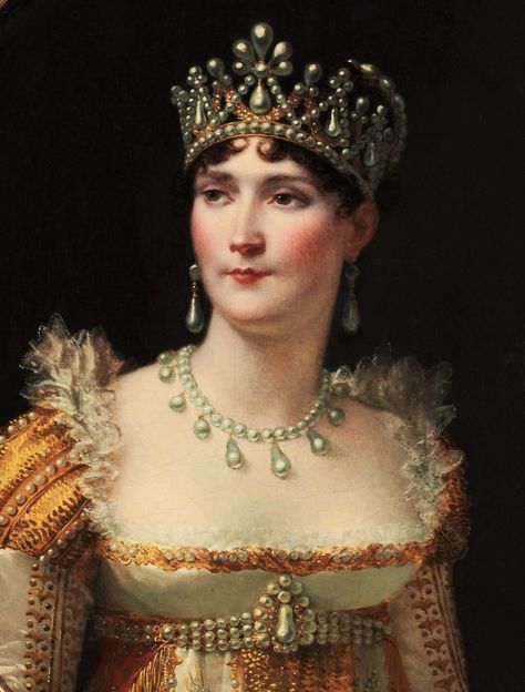 Empress Josephine by Jean Baptiste Regnault Josephine Bonaparte, Empress Josephine, Portrait Jewelry, French Royalty, Regency Dress, Royal Tiaras, Regency Fashion, Royal Jewels, Empire Style