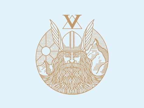 Fear the beard Circular Logo Design, Beard Designs, Viking Logo, Viking Art, Line Illustration, Typography Logo, Design Graphique, 로고 디자인, Tolkien