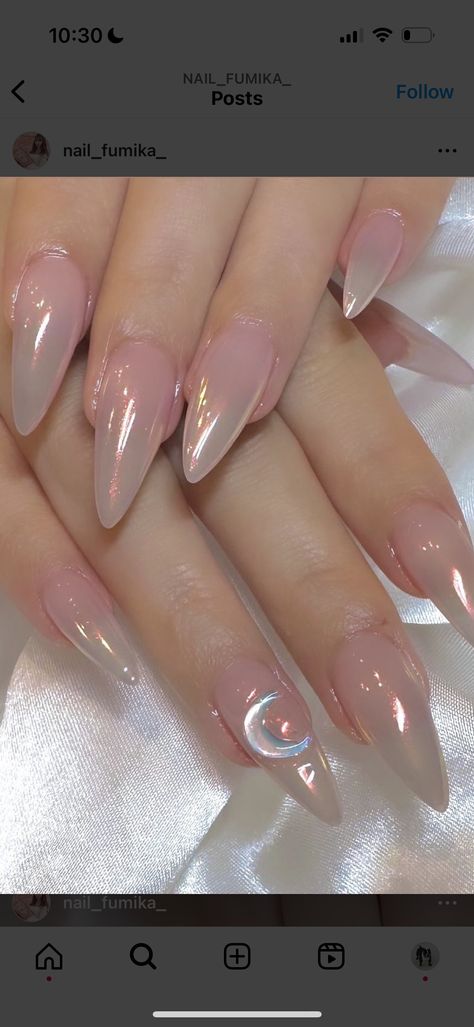 Clear With Chrome Nails, Nails Chrome, Nail Inspiration, Chrome Nails, Nails Inspiration, Nail Colors, Manicure, Nail Art, Nails