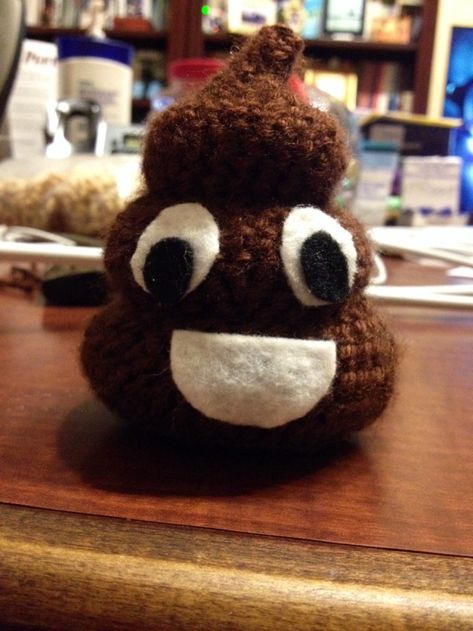 Made my second original pattern today! This one is for the poop emoji. I’m super proud of it, although it is a little weird that I spent three hours trying to figure out how to make poop… Anywhere, h… Crochet Poop Pattern, Crochet Emojis, Crochet Poop, Crochet Emoji, Sister Gifts Diy, Emoji Hat, Emoji Patterns, Toys Ideas, Old Post Office