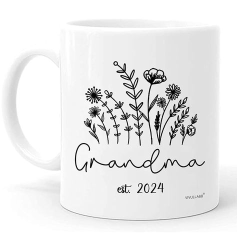 PRICES MAY VARY. New Grandma Gifts First Time 2024: Have you been looking for grandma gift that will make the perfect surprise pregnancy announcement for your mom? Your mother will be so excited to receive her grandma mug. It will instantly become her favorite grandma coffee mug ever Unique Gift For Grandma: This grandma est 2024 mug is absolutely meaningful gift for grandma, nana, mimi, on new grandma Christmas gifts, Birthday Gift for Grandma, Mothers day gift to grandma, or Pregnancy Announce Gift For New Grandma, Future Grandma, Surprise Pregnancy Announcement, Gifts For New Grandma, Presents For Grandma, Grandma To Be, First Time Grandma, Promoted To Grandma, Grandmas Christmas