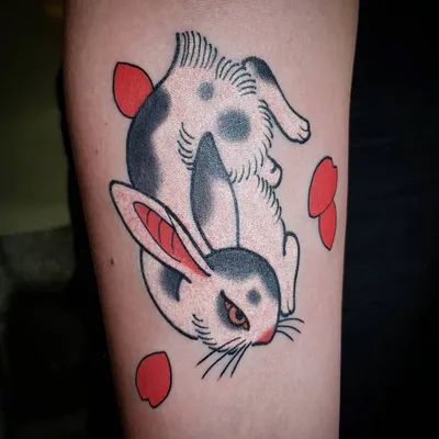 Japanese Rabbit Tattoo, Thunderbolt Tattoo, Playboy Bunny Tattoo, Japanese Rabbit, Traditional Japanese Tattoo Flash, White Rabbit Tattoo, Kitten Tattoo, Japanese Flower Tattoo, Rabbit Tattoo