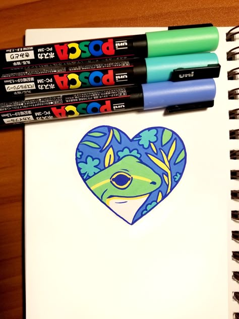 Posca Easy Art, Posca Pens Doodles, Simple Posca Pen Art, Posco Painting Ideas, Simple Posca Art, Posca Projects, Posca Marker Art Ideas, Paint Marker Ideas, Posca Pens Art Drawings