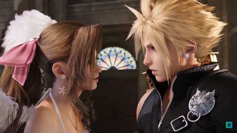 Cloud Strife X Aerith, Clerith Matching Icons, Zack X Aerith Matching Icons, Cloud And Aerith Matching Icons, Aerith Gif, Cloud Advent Children, Cloud Strife Advent Children, Advent Children Cloud, Aerith Icon