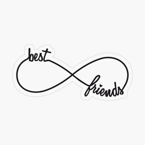 Get my art printed on awesome products. Support me at Redbubble #RBandME: https://www.redbubble.com/i/sticker/Best-friends-forever-infinity-sign-by-beakraus/15483462.O9UDB?asc=u Bff Logo Best Friends, Drawings To Give To Your Best Friend, Matching Tshirt Ideas Best Friends, Cute Doodles For Best Friends, Bff Stickers Printable, Friends Doodle Art, Best Friend Logo, Bff Logo, Friends Doodles