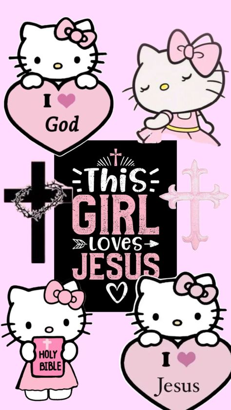 Pink Hello Kitty Wallpaper Iphone, Pretty Wallpaper Ipad, Hello Kitty Wallpaper Hd, Pink Wallpaper Hello Kitty, Images Hello Kitty, Cute Bibles, Christian Quotes Wallpaper, Walpaper Hello Kitty, Hello Kitty Images