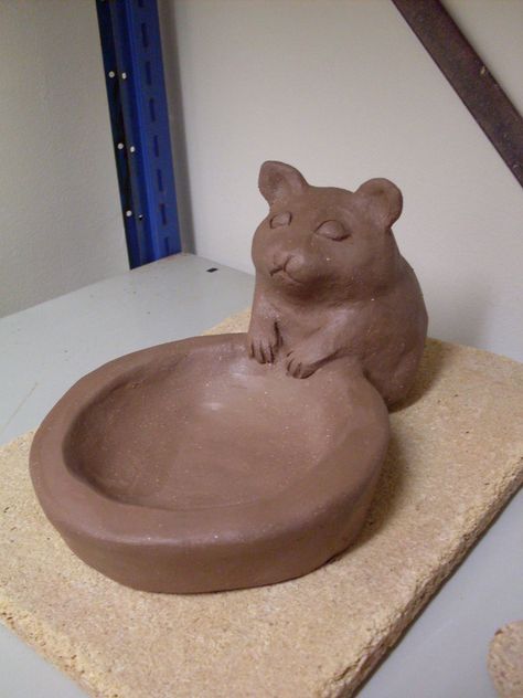 Hamster Clay, Clay Hamster, Hamster Stuff, Tortoise Food, Steam Art, Chia Pet, Clay Diy Projects, Clay Bowl, Ceramic Houses