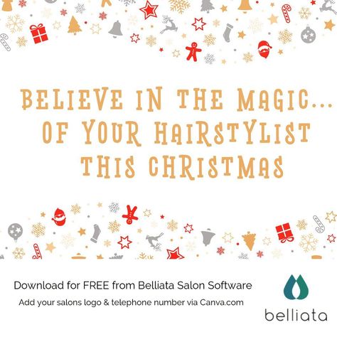 Christmas Salon, Hair Quotes Funny, Hair Salon Quotes, Stylist Quotes, Hairdresser Quotes, Salon Promotions, Hair Christmas, Hairstylist Quotes, Salon Quotes