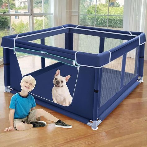 Dog Playpen for Puppies or Small Dogs, Dog Fence Pet Playpen for Indoor & Outdoor, Sturdy Safety Dog Pen with Thickened Fabric, High-Strength Nylon Wire Mesh Small Dog Fence, Pet Playpens, Puppy Playpen, Cat Kennel, Play Pen, Pet Fence, Dog Pen, Pet Playpen, Dog Playpen