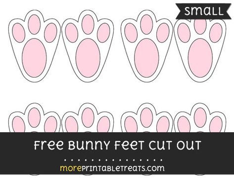 Bunny Feet Cut Out - Small Paw Template, Bunny Paws, Felt Bunny, Computer Paper, Easter Craft, Templates Printable Free, Easter Ideas, Program Design, Kids Crafts