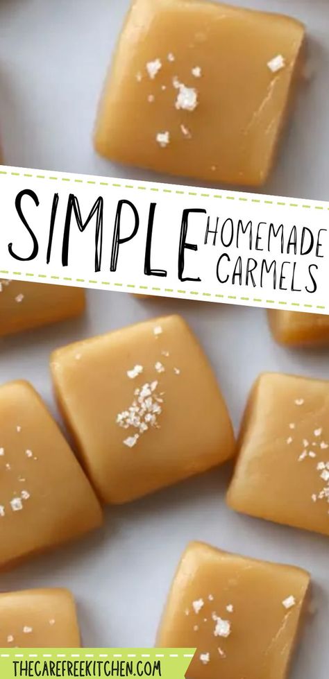 Homemade Caramel Recipe, Soft Caramels Recipe, Carmel Recipe, Homemade Caramel Candy, Caramel Candies Recipe, Recipe For Caramel, Homemade Caramel Recipes, Easy Candy Recipes, Caramel Recipe