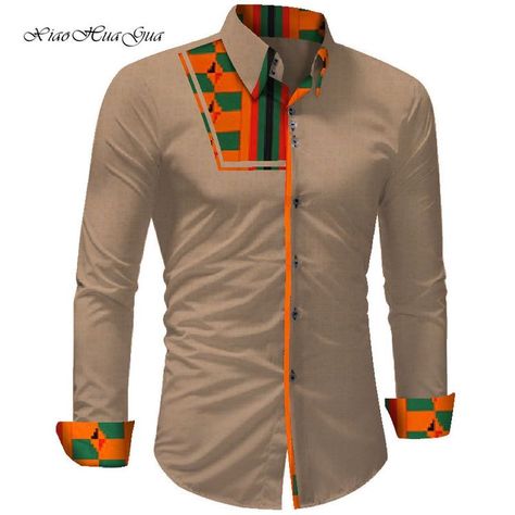 African Men Fashion Shirts, African Print Shirts For Men, African Shirts Designs, Tops African Print, Latest African Wear For Men, African Men Clothing, Africa Clothing, African Print Shirt, Stylish Shirts Men