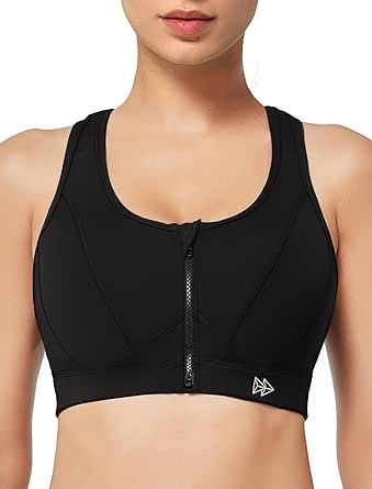 Yvette Zip Front Sports Bra - High Impact Sports Bras for Women Plus Size Workout Fitness Running #sponsored High Impact Sports Bras, Posture Bra, Zipper Sports Bra, Best Sports Bras, Front Zip Sports Bra, Front Closure Bra, Supportive Sports Bras, Plus Size Workout, High Impact Sports Bra