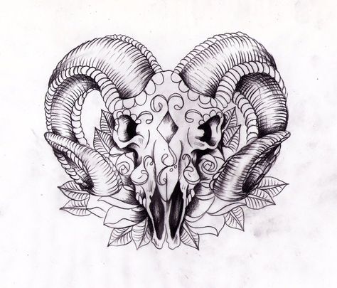 Rams head sugarskull Sketch by Nevermore-Ink.deviantart.com on @deviantART, this is basically exactly what I want. Aries Ram Skull Tattoo, Aries Ram Skull, Aries Skull, Ram Skull Tattoo, Skull Tattoo Meaning, Ram Tattoo, Tier Tattoo, Aries Ram, Rams Head