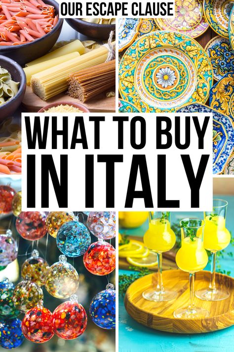 What to Buy in Italy: 35+ Best Italy Souvenirs - Our Escape Clause Souvenir From Italy, Best Souvenirs From Rome, Best Things To Buy In Italy, Things To Buy In Rome, Best Souvenirs From Italy, What To Pack For Italy In March, What To Buy In Italy, Sigonella Italy, Italy Trip Outfits