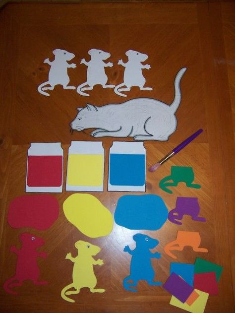 Mouse Paint Activities, Preschool Mouse, Storytime Activities, Academic Activities, August Crafts, Storytime Crafts, Mouse Paint, Christian Preschool, Felt Boards