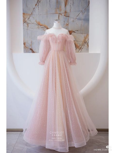 Barbie Inspired Prom Dress, Fairy Gown Debut, Fairy Princess Dress Gowns, Pink Princess Dress Fairytale, Pastel Pink Wedding Dress, Pastel Pink Dresses, Simple Princess Dress, Pastel Pink Gown, Pink Fairy Dress