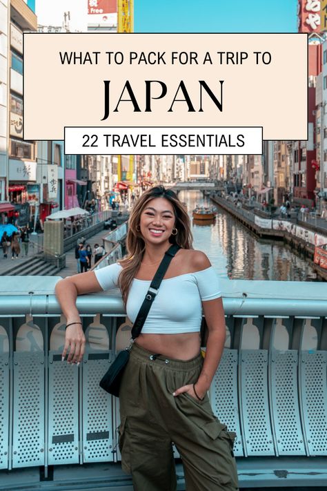 22 Travel Essentials For Japan: What To Pack For Your Trip — findingfiona Things You Need To Travel To Japan, Packing List Japan Autumn, Japan Inspo Outfit, What To Pack For Japan In September, Pack For Japan Summer, Tokyo Capsule Wardrobe, Packing For Tokyo, Japan Airport Outfit, Travel Essentials Japan