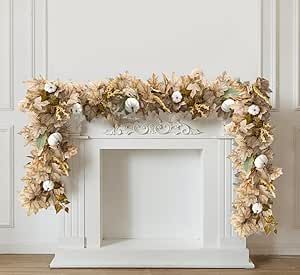 Clycaloor 6.8ft Fall Garland Maple Leaf Autumn Thanksgiving Pumpkin Berry Garland, Christmas Halloween Mantle Fireplace Farmhouse Harvest Decorations for Home Outdoor Indoor(White) Fireplace Farmhouse, Mantle Fireplace, Halloween Mantle, Berry Garland, Fall Garland, Thanksgiving Pumpkin, Autumn Thanksgiving, Garland Christmas, Decorations For Home