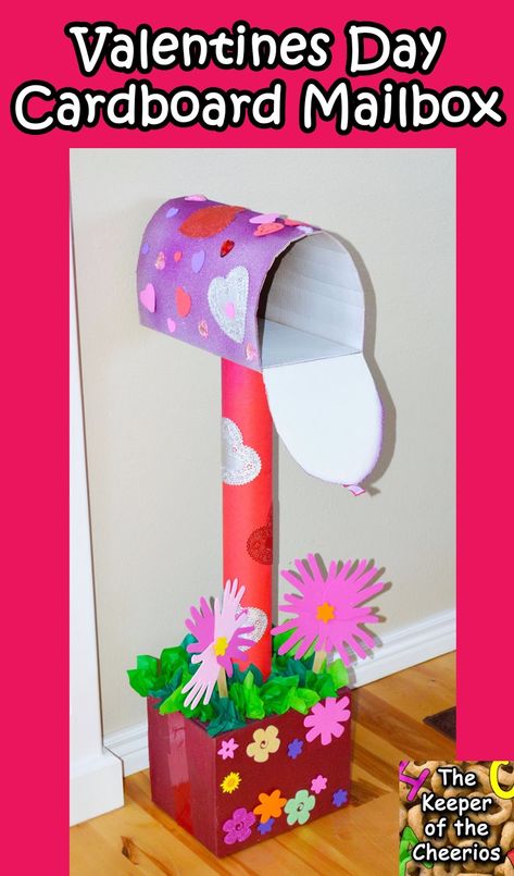 Diy Valentines Day Boxes For Kids, Cardboard Mailbox Diy, Diy St Valentin, Mailbox Diy, Girls Valentines Boxes, Diy Valentines Box, Valentine Boxes For School, Kids Valentine Boxes, Saint Valentin Diy