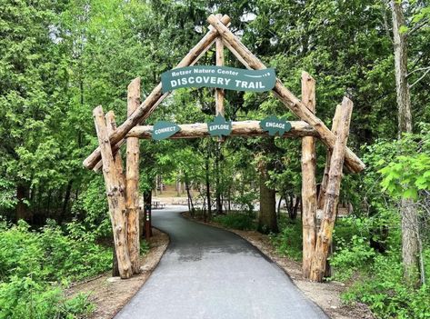 Summer Camp Signage, Campground Entrance, Camp Entrance, Camp Signage, Zoo Entrance, Village Park, Getting Outside, Easter Event, Wood Gate